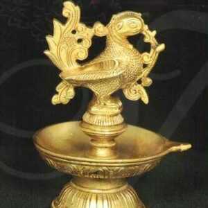 6" Annam Bird Diya Standing Brass Diya Diyas Puja