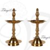 6" Kerala Design Nila Vilakku Diya NilaVilakku Brass Lamp 2 pieces