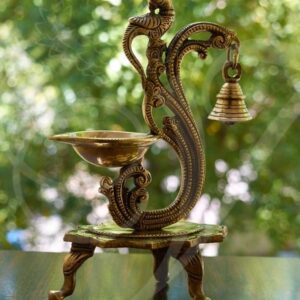 8" Brass Parrot Diya Lamp in Fine Finishing Home Decorative art