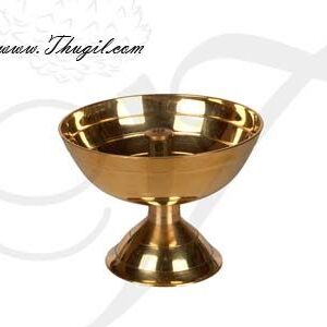 2.2" Swastika Jyoti Small Brass Decorative Diyas in flower design Buy Online