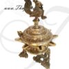 Brass Peacock Oil Lamp Vilakku Buy Online 10"