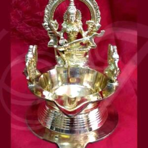 Saraswathi Lamp Goddess of Knowledge Diya Vilakku Buy Now 12 inches