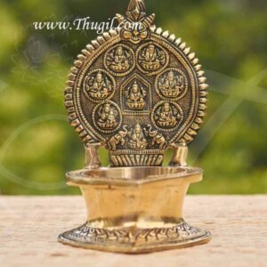 7 inches Unique Brass Ashtalakshmi Diya Lamp Vilakku Buy Now