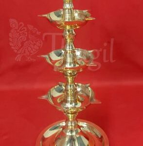 Step Brass Diya Lamp Temple Buy Now - 1 pieces 12 inches / 1 feet