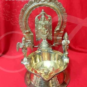 Tirupati Lord Balaji Venkateshwara Diya Vilakku Oil Lamp - 12 inches