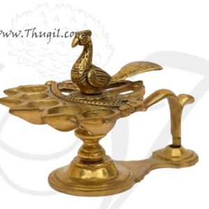 Peacock Bird 5 Thiri Diya Standing Brass Diya Diyas Puja Buy Now