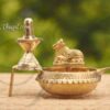 Brass Diya Lingam with Nandi Standing Vilakku Buy Now 4.5 inches
