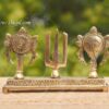 Brass Tirupati Balaji Shanku Chakra Naama Showcase Stand Buy Now 5.5 inches