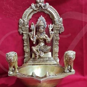 Mariamma Diya Vilakku Oil Antique Design Amman Lamp 8.5 inches