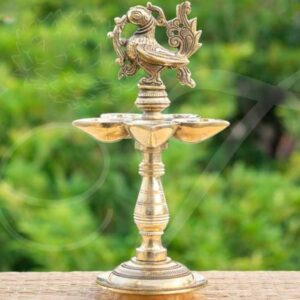 Brass Annam Swan Decorative 5 Oil Diya For Pooja Buy Now 9 inches