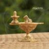 Brass Diya Lingam with Nandi Standing Vilakku Buy Now 4.2 inches
