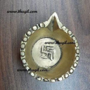 Brass sawsthik Diya Lamp Home Decorative Vilakku 1 inches
