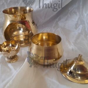 Brass Karpooram vilaku Diya Lamp Home Decorative Camphor Diya 6 inches