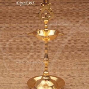 Gold Plated Kuthu vilakku Standing Small Lamps for Gifts 8.5 inches