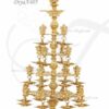 Ashtothira Diya 108 Large Brass Lord Ganesha Multi Wick Lamp