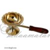 11.5" long Large size Aarti Brass Dhoop Wooden Handle