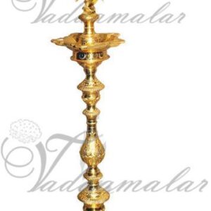 17" / 48 cm Ganesha Standing Brass Diya India Indian Gift