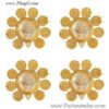 3.2" Ashtalakshmi Diya In Brass Pooja Lamps Deepam For Decorations 4 pieces