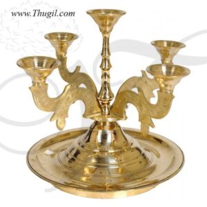 5 Kilai Aarthi Aarati Deepam Pancharati Brass Buy Now - 8 inches