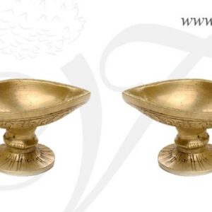 2 pieces Hand Held Oil Lamp With Peacock