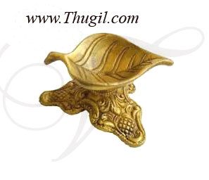 3" Brass Beautiful Leaf Diya