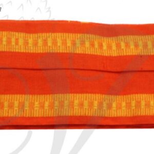 Pure Cotton Orange Angavastram used along with Dhoti Dothi Puja Festivals Wedding