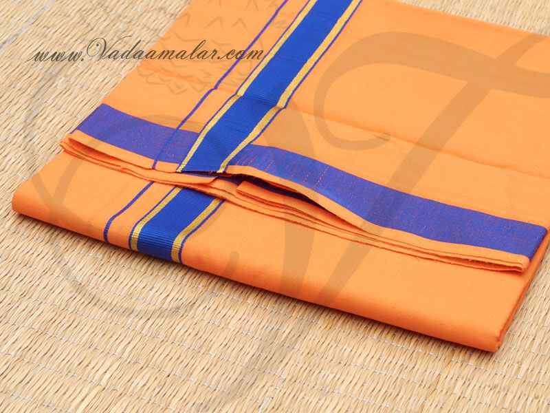 Hindu Puja Cotton Dothi Dhoti Vesti Chadar - 2 meter