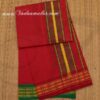 2 Meters Hindu Puja Red Colour Cotton Dothi Dhoti Vesti Chadar