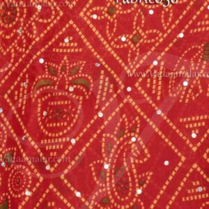 Background Decoration Red with gold Puja Pooja Mat / God Cloth for Pooja 1 meter