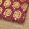 Maroon Fabric Mango Design Gold Foil Print Running Material