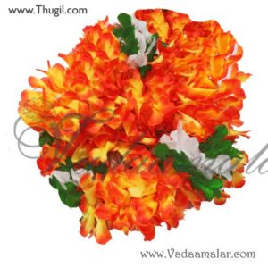 10 meters of Orange Cloth Artificial decoration flowers Festivals Weddings India