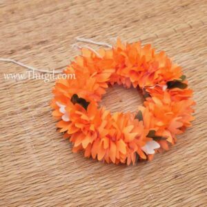 Flowers Cloth Decoration For Deity God Orange Veni