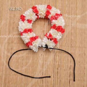 Jasmine Artificial Red Rose Veni Flower Braid for Bharatanatyam and Kuchipudi