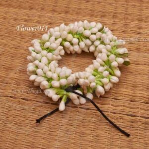 Indian Artificial Paper White Jasmin Jasmine Gajra String Band for Hair Decoration