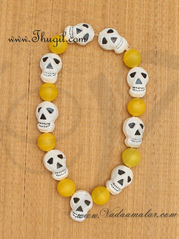 15" Plastic Lemon Skull Maala for Amman Idol Statue Decorations Buy Now
