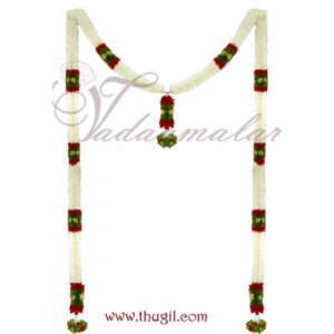 Garlands Doorway decorative white garland - washable Andal Maalai