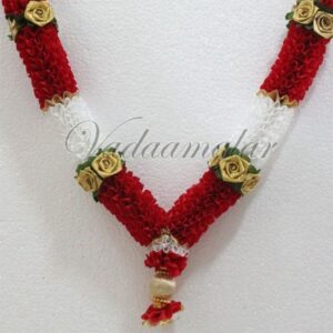 Artificial flower garland Red and White synthetic garlands flowers - 2 pieces