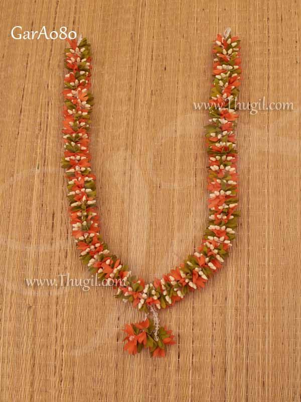 Orange Indian Design Wedding Artificial Flower Garlands Buy Now 22"