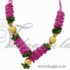 Colorful Artificial Flower Garland with Beads for Deities