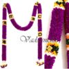 Artificial Purple Color Garlands Doorway decorative synthetic fabric garland malas washable