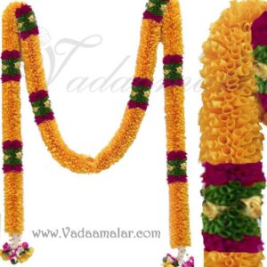 Artificial Yellow Flower Garlands Doorway decorative fabric malas Tomas garland