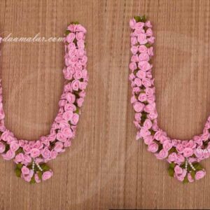 Wedding garlands rose petals available Light Pink Malai Bridal Garland buy online