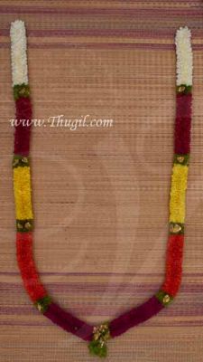 56" Large size Eco friendly Flower Garlands Multi Color Mala Synthetic Deocrations Buy Online