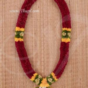 Red Colour Garland Maala for Idol Statue Photo Frame and wedding Garland Buy Now