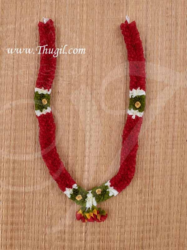 Eco friendly Flower Garlands Mala Synthetic deocrations Available Online 24 inches