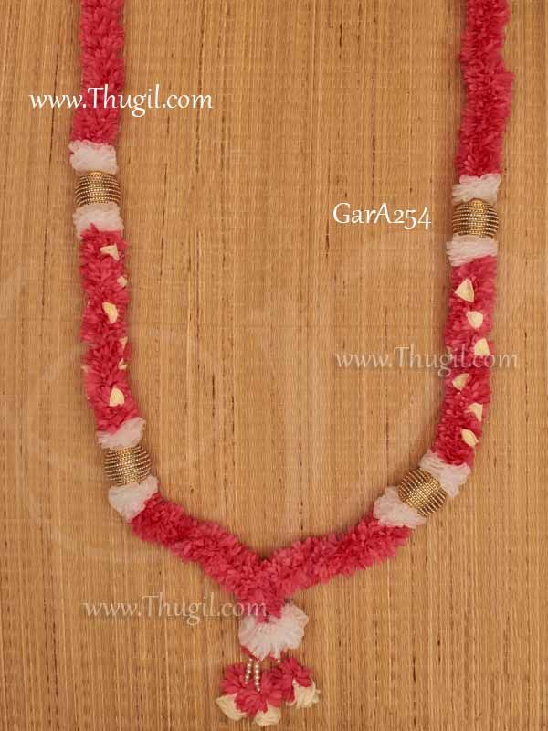Pink with White Indian Design Wedding Artificial Flower Garlands Buy Now 38 inch