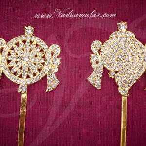 Buy Online Shanku chakra PERUMAL ornaments Vishnu Balaji Deity Ornament Decoration for Temple