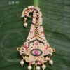 Kalgi Deity Hair Head Accessories Devi Vishnu Krishna Decoration for Hindu Temple 5 inches