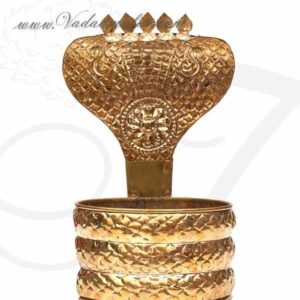 21" tall Brass Nagabharanam Buy Online Siva Shiva Lingam Snake Decoration