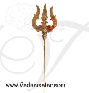 Brass 4 feet Trishul Soolam for Temple Goddesss Amman Shiva Shakti Brass Metal By Online